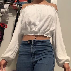 White Shoulder less top, from H&M